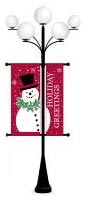 New Shape Banners: Holiday Greetings with Snowman