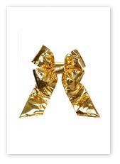 Holiday Garlands & Bows, Gold Mylar Bow