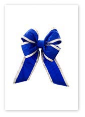 Holiday Garlands & Bows, Blue & White Velvet Bow