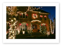 Holiday Exterior Decoration, Tree Lighting, Bows