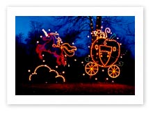 Lighted Park & Event Display, Unicorn & Carriage