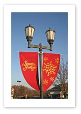 Decorative Pole Banners, Seaon's Greeting Pole Banner