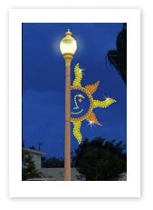 oliday & Seasonal Pole Decorations, Lighted Sun Pole Decoration