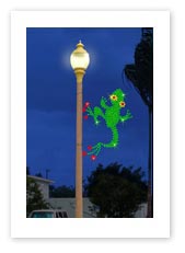 oliday & Seasonal Pole Decorations, Lighted Frog Pole Decoration