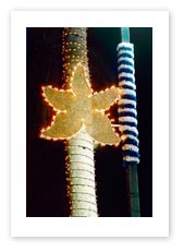 oliday & Seasonal Pole Decorations, Lighted Star Pole Decoration