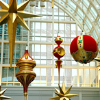 Commercial overhead decorations for office buildings, malls, etc.